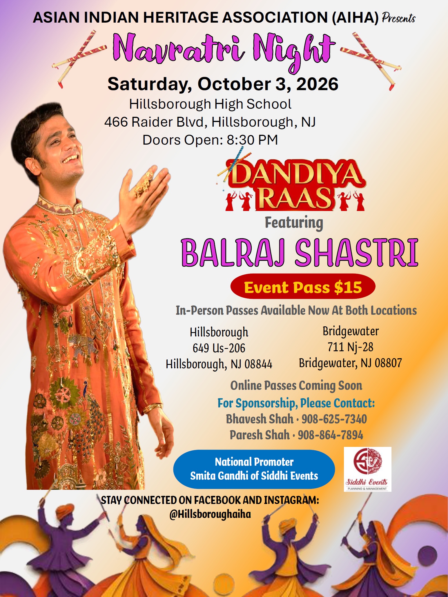Oct 3rd Navratri flyer Hillsborough